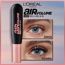 Loreal Paris Air Volume Mega Black Maskara - Ekstra Siyah - 3