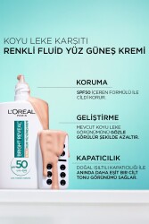Loreal Paris Bright Reveal Spf 50+ Koyu Leke Karşıtı Renkli Fluid Güneş Kremi 50 ml - Light - 5