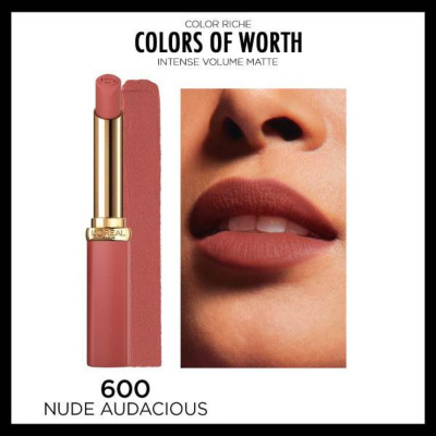 Loreal Paris Color Riche Colors Of Worth Intense Volume Matte Ruj - 600 Nude Audacious - 5