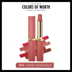 Loreal Paris Color Riche Colors Of Worth Intense Volume Matte Ruj - 600 Nude Audacious - 7