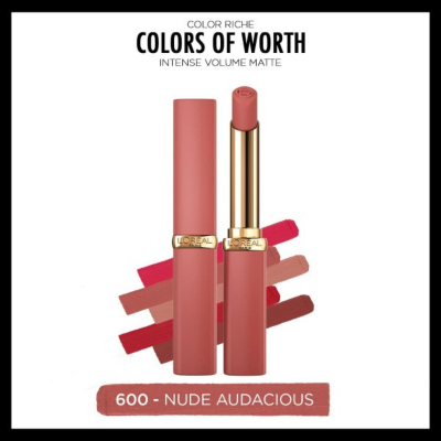 Loreal Paris Color Riche Colors Of Worth Intense Volume Matte Ruj - 600 Nude Audacious - 7