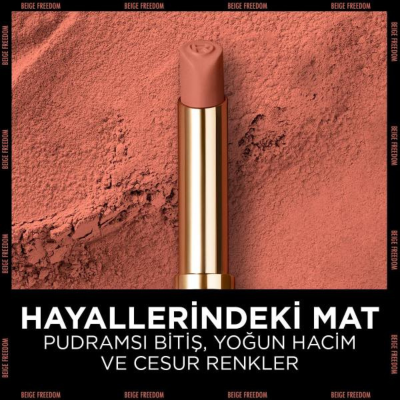 Loreal Paris Colors of Worth Color Riche Intense Volume Matte Ruj - 500 Beige Freedom - 8