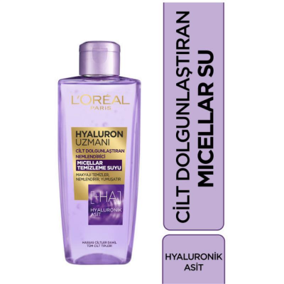 Loreal Paris Hyaluron Uzmanı Cilt Dolgunlaştıran Nemlendirici Micellar Temizleme Suyu 200 ml - 1