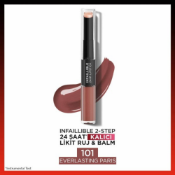 Loreal Paris Infaillible 2-Step 24 Saat Kalıcı Likit Ruj & Balm - 101 Everlasting Paris - 2