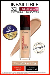 Loreal Paris Infaillible 32H Fresh Wear Fondöten - 220 Natural Sand - 2