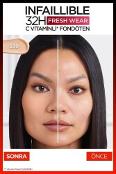 Loreal Paris Infaillible 32H Fresh Wear Fondöten - 220 Natural Sand - 6