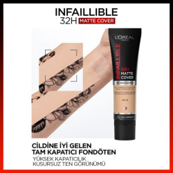 Loreal Paris Infaillible 32H Matte Cover Yüksek Kapatıcı Fondöten - 145 Warm Undertone - 4