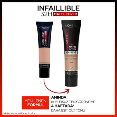 Loreal Paris Infaillible 32H Matte Cover Yüksek Kapatıcı Fondöten - 145 Warm Undertone - 6