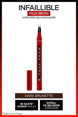 Loreal Paris Infaillible Faux Brow Ultra İnce Uçlu Kaş Kalemi - Dark Brunette - 2