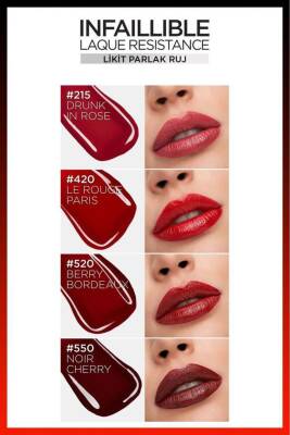 Loreal Paris Infaillible Laque Resistance Likit Parlak Ruj - 215 Drunk in Rose - 9