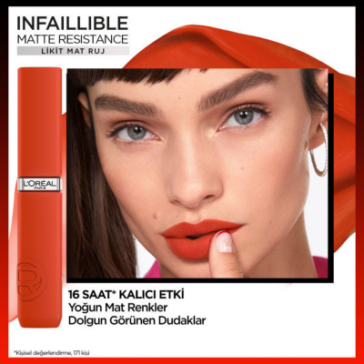 Loreal Paris Infaillible Matte Resistance Likit Mat Ruj - 115 Snooze Your Alarm - 4