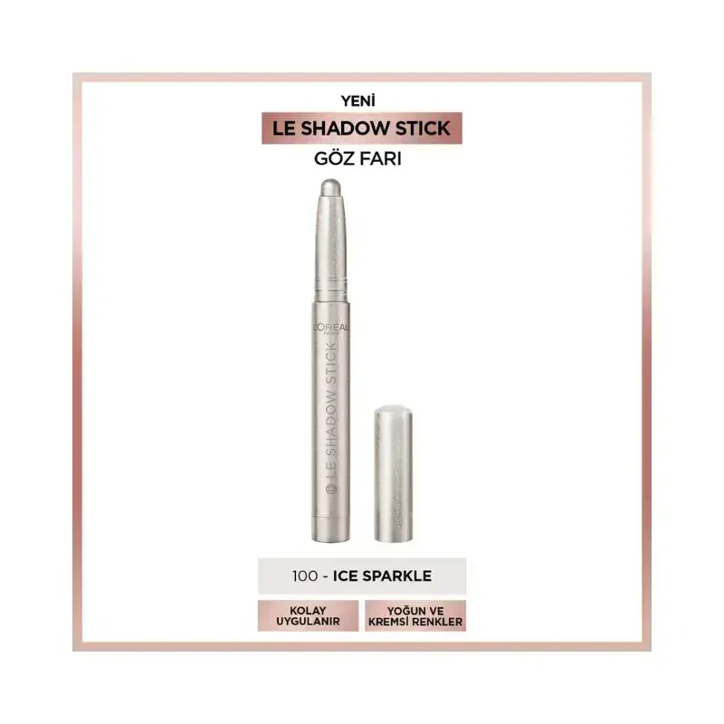 Loreal Paris Le Shadow Stick Göz Farı - 100 Ice Sparkle -1