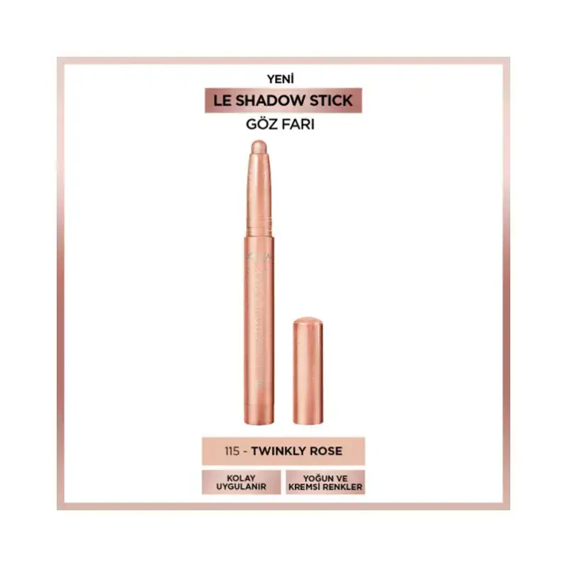 Loreal Paris Le Shadow Stick Göz Farı - 115 Twinkly Rose -1