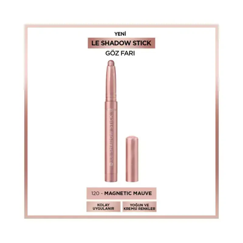 Loreal Paris Le Shadow Stick Göz Farı - 120 Magnetic Mauve -1