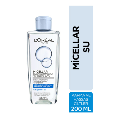 Loreal Paris Micellar Makyaj Temizleme Suyu 200 ml - Normalden Karmaya - 1