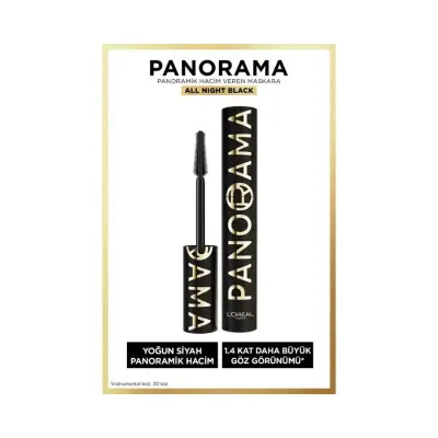 Loreal Paris Panorama Maskara 9,9 ml - All Night Black - 2