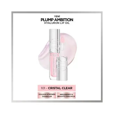 Loreal Paris Plump Ambition Hyaluron Lip Oil - 101 Cristal Clear - 2