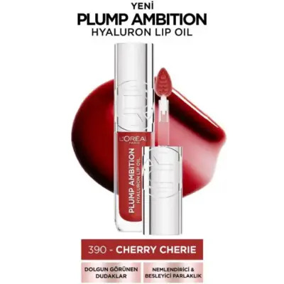 Loreal Paris Plump Ambition Hyaluron Lip Oil - 390 Cherry Cherie - 2