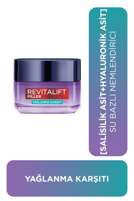 Loreal Paris Revitalift Filler Yağlanma Karşıtı Su Bazlı Nemlendirici Jel Krem 50 ml - 1