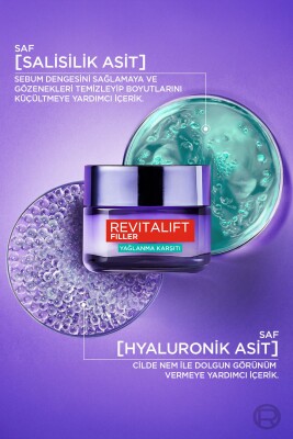 Loreal Paris Revitalift Filler Yağlanma Karşıtı Su Bazlı Nemlendirici Jel Krem 50 ml - 3