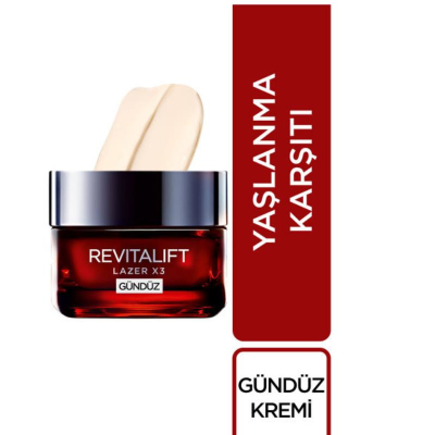 Loreal Paris Revitalift Lazer X3 Yoğun Yaşlanma Karşıtı Gündüz Bakım Kremi 50 ml - 2