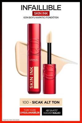 Loreal Paris Skin Ink Kapatıcı Fondöten - 100 - 2