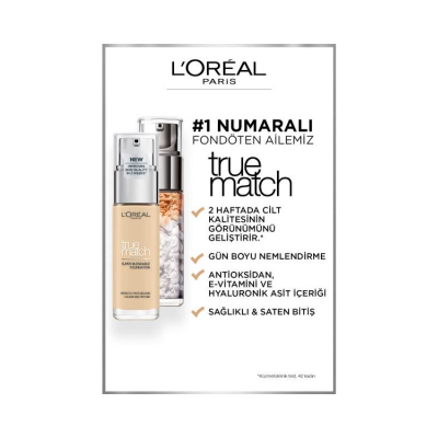 Loreal Paris True Match Fondöten 30 ml - 1D Golden Ivory - 10