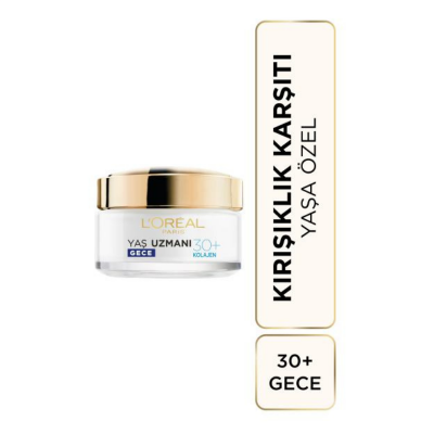 Loreal Paris Yaş Uzmanı 30+ Kırışıklık Karşıtı Nemlendirici Gece Kremi 50 ml - 1