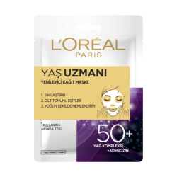 Loreal Paris Yaş Uzmanı 50+ Yenileyici Kağıt Maske 30 g - 2