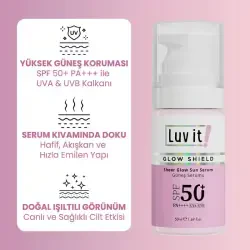 Luv it! Glow Shield Sheer Glow SPF50+ Güneş Serumu 50 ml - 3