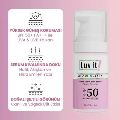 Luv it! Glow Shield Sheer Glow SPF50+ Güneş Serumu 50 ml - 3