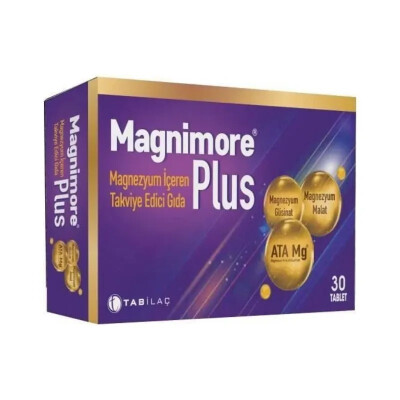 Magnimore Plus Magnezyum İçeren Takviye Edici Gıda 30 Tablet - TAB İlaç