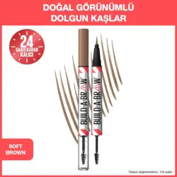 Maybelline New York Bulid A Brow 2 In 1 Brow Pen Kaş Sabitleyici Kalem & Jel - 255 Soft Brown - 5