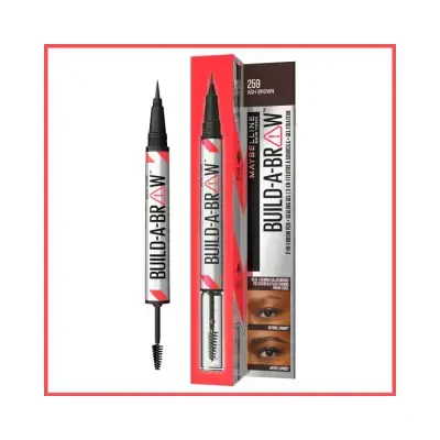 Maybelline New York Bulid A Brow 2 In 1 Brow Pen Kaş Sabitleyici Kalem & Jel - 259 Ash Brown - Maybelline New York