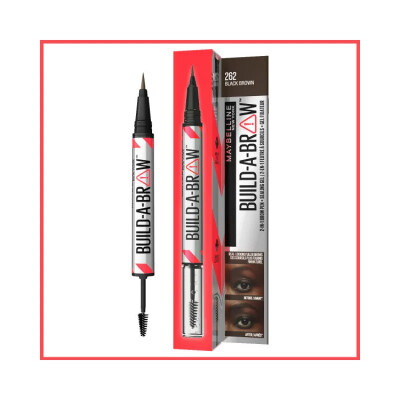 Maybelline New York Bulid A Brow 2 In 1 Brow Pen Kaş Sabitleyici Kalem & Jel - 262 Black Brown - Maybelline New York