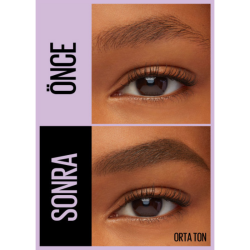 Maybelline New York Express Brow Satin Duo Çift Taraflı Kaş Kalemi - 02 Orta Ton - 5