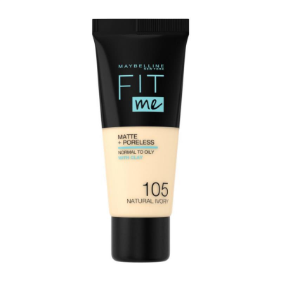 Maybelline New York Fit Me Matte+Poreless Fondöten - 105 Natural Ivory - 1