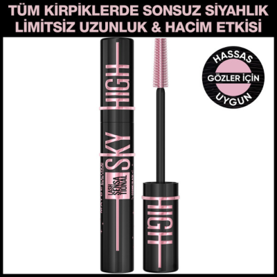 Maybelline New York Lash Sensational Sky High Cosmic Black Maskara - 5