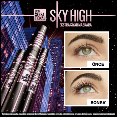 Maybelline New York Lash Sensational Sky High Cosmic Black Maskara - 6