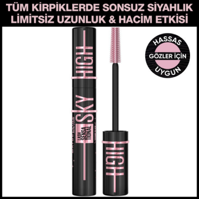 Maybelline New York Lash Sensational Sky High Cosmic Black Maskara - 2