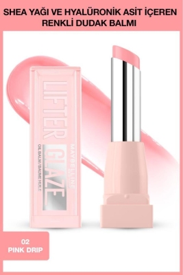 Maybelline New York Lifter Glaze Renkli Dudak Balmı - 02 Pink Drip - 2