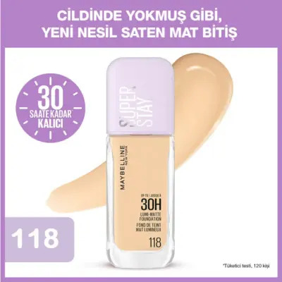 Maybelline New York Lumi Mat Fondöten - 118 - 3