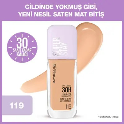 Maybelline New York Lumi Mat Fondöten - 119 - 3