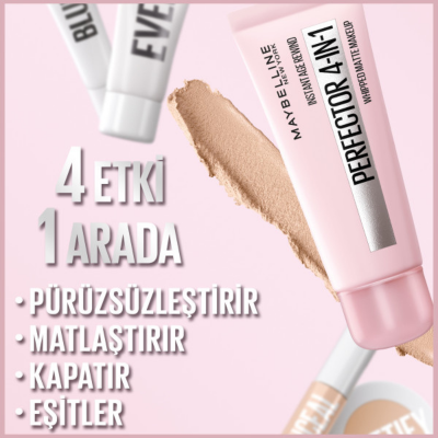 Maybelline New York Perfector 4in1 Whipped Matte Make Up 30 ml - 01 Light - 4