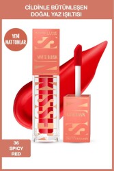 Maybelline New York Sunkisser Likit Mat Allık- 36 Spicy Red - 2
