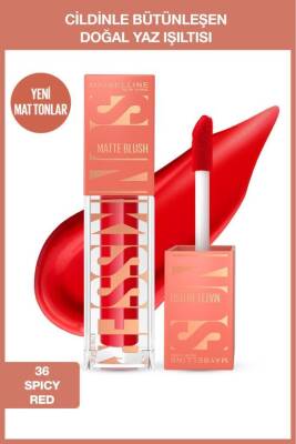 Maybelline New York Sunkisser Likit Mat Allık- 36 Spicy Red - 2