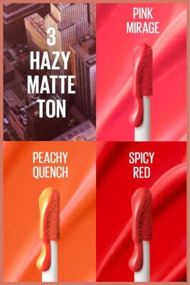 Maybelline New York Sunkisser Likit Mat Allık- 36 Spicy Red - 5