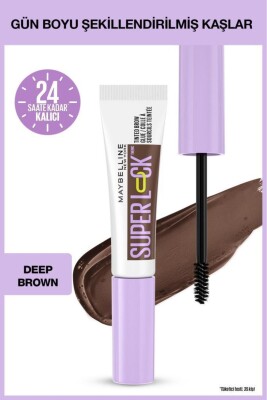 Maybelline New York Super Lock Brow Glue Kaş Sabitleyici Maskara 7 ml - Deep Brown - 1