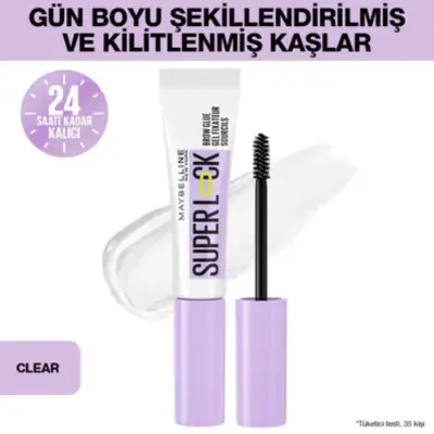 Maybelline New York Super Lock Brow Glue Kaş Sabitleyici Maskara 7 ml - 1