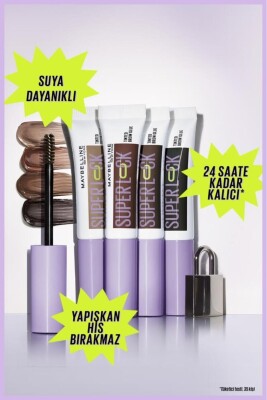 Maybelline New York Super Lock Brow Glue Kaş Sabitleyici Maskara 7 ml - Medium Brown - 4